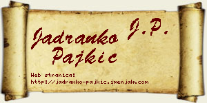 Jadranko Pajkić vizit kartica